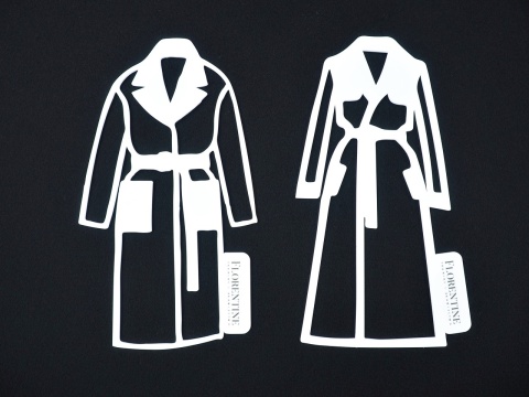 czarny kaszmir płaszczowy