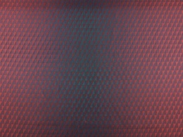 czerwona podszewka w trójkąty opalizująca na zielono