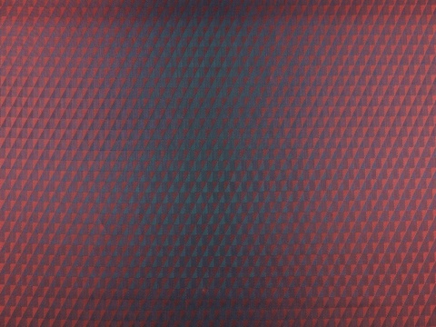 czerwona podszewka w trójkąty opalizująca na zielono