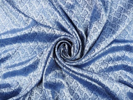 granatowo-srebrna podszewka w paisleye