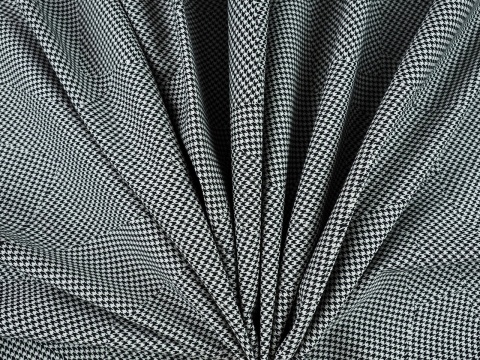 wełna w czarno-białą, drobną pepitkę