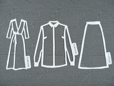 wełna w czarno-białą, drobną pepitkę