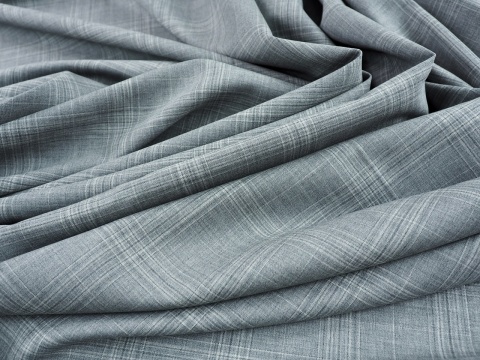 szara wełna w delikatną kratkę