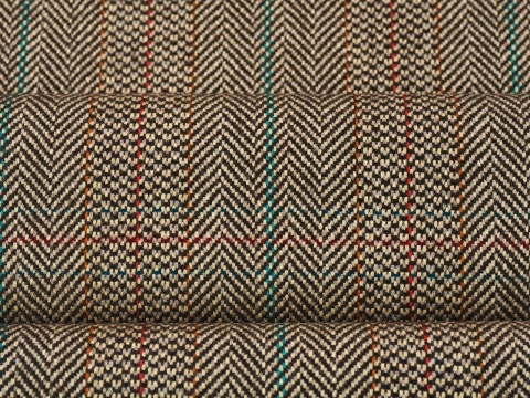 tkanina wełniana tweedowa w jodełkę jasny brąz