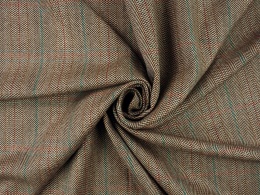 tkanina wełniana tweedowa w jodełkę jasny brąz