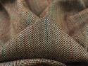 tkanina wełniana tweedowa w jodełkę jasny brąz
