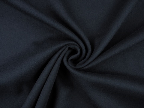 tkanina płaszczowa, wełna z kaszmirem w kolorze czarnym