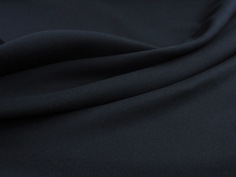 tkanina płaszczowa, wełna z kaszmirem w kolorze czarnym