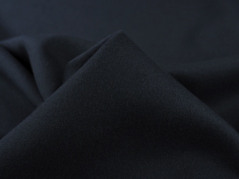 tkanina płaszczowa, wełna z kaszmirem w kolorze czarnym