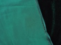 zielony welur z jedwabiem