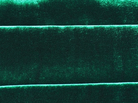 zielony welur z jedwabiem