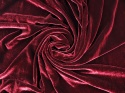 welur z jedwabiem w kolorze ciemnego bordo