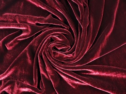 welur z jedwabiem w kolorze ciemnego bordo