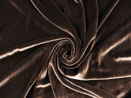 welur z jedwabiem w kolorze ciemnego brązu