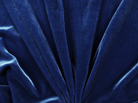 welur z jedwabiem w kolorze ciemnym niebieskim