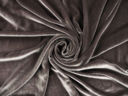 welur z jedwabiem w kolorze szaro-beżowym