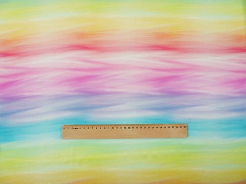 jedwab w kolorowy, tęczowy gradient