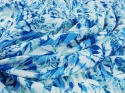 jedwab w zwierzęce motywy niebieskie