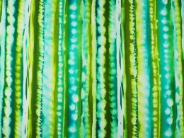 jedwab w akwarelowe, pionowe pasy - zielone i morskie