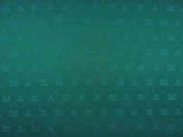 zielona podszewka z sygnaturą