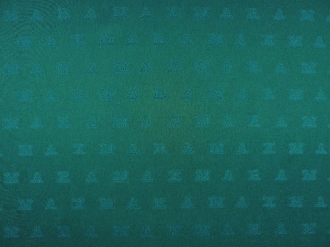 zielona podszewka z sygnaturą