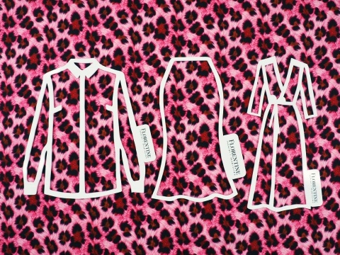 jedwab w różową panterkę