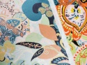 jedwab w orientalny, kolorowy wzór