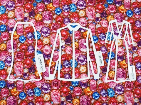 jedwab w gęste klejnoty