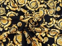 czarny jedwab w złote ornamenty