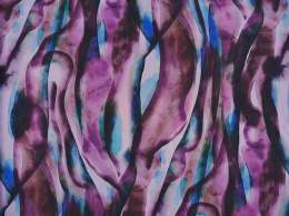 jedwab we fioletowy, akwarelowy i abstrakcyjny wzór