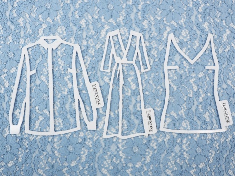 błękitna koronka gipiura