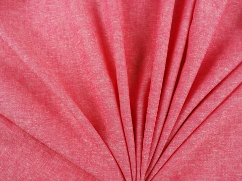tkanina z lnem w kolorze różowym melanżowym