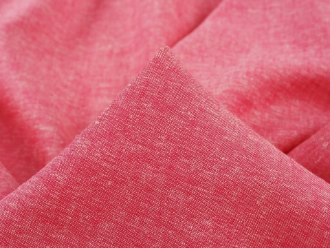 tkanina z lnem w kolorze różowym melanżowym
