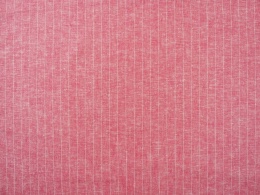 tkanina z lnem w biały prążek na różowym tle