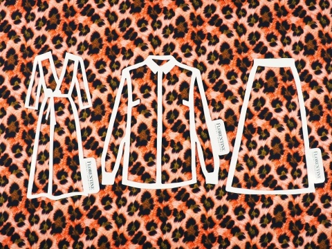 wiskoza w pomarańczową panterkę