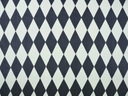 szyfon jedwabny w czarno-biały wzór karo