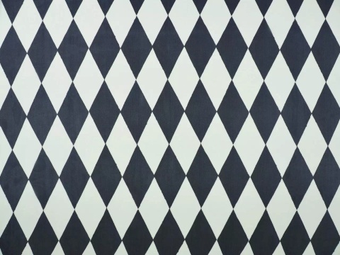 szyfon jedwabny w czarno-biały wzór karo