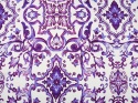 wiskoza w duże, fioletowe ornamenty