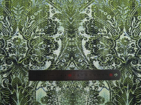 Bawełna Roberto Cavalli - Zielone ornamenty Bawełna Roberto Cavalli - Zielone ornamenty