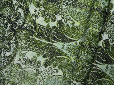 Bawełna Roberto Cavalli - Zielone ornamenty Bawełna Roberto Cavalli - Zielone ornamenty