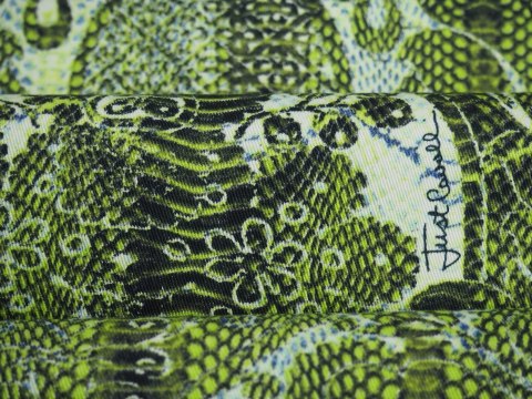 Bawełna Roberto Cavalli - Zielone ornamenty Bawełna Roberto Cavalli - Zielone ornamenty