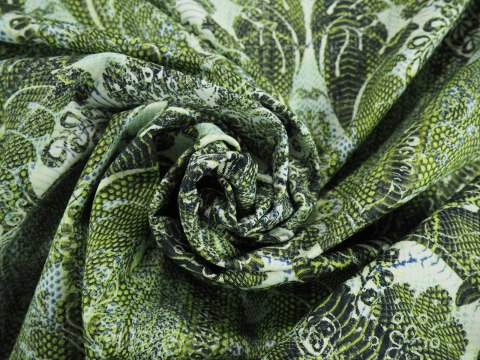 Bawełna Roberto Cavalli - Zielone ornamenty Bawełna Roberto Cavalli - Zielone ornamenty
