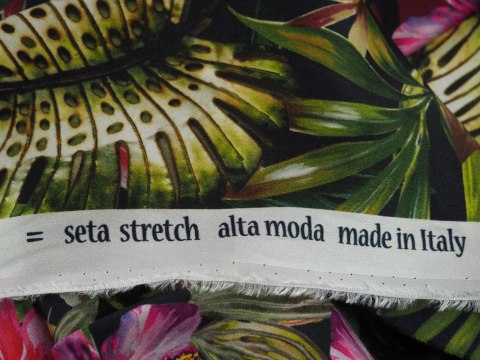Jedwab elastyczny - Monstery, palmy, storczyki Jedwab elastyczny - Monstery, palmy, storczyki