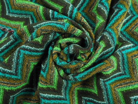 Wełna Missoni - Odcienie zieleni zygzak (cieńsza) Wełna Missoni - Odcienie zieleni zygzak (cieńsza)
