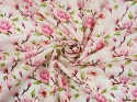 bawełna w różowe kwiaty magnolii