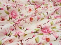 bawełna w różowe kwiaty magnolii