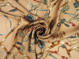 naturalny jedwab satyna we wzor w stylu gucci paski florentine