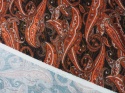 satyna wiskozowa elastyczna w orientalny wzor paisley florentine