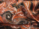satyna wiskozowa elastyczna w orientalny wzor paisley florentine