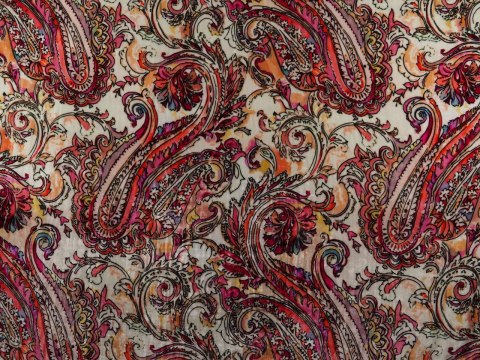 Welur jedwabny - Orientalny paisley Welur jedwabny - Orientalny paisley